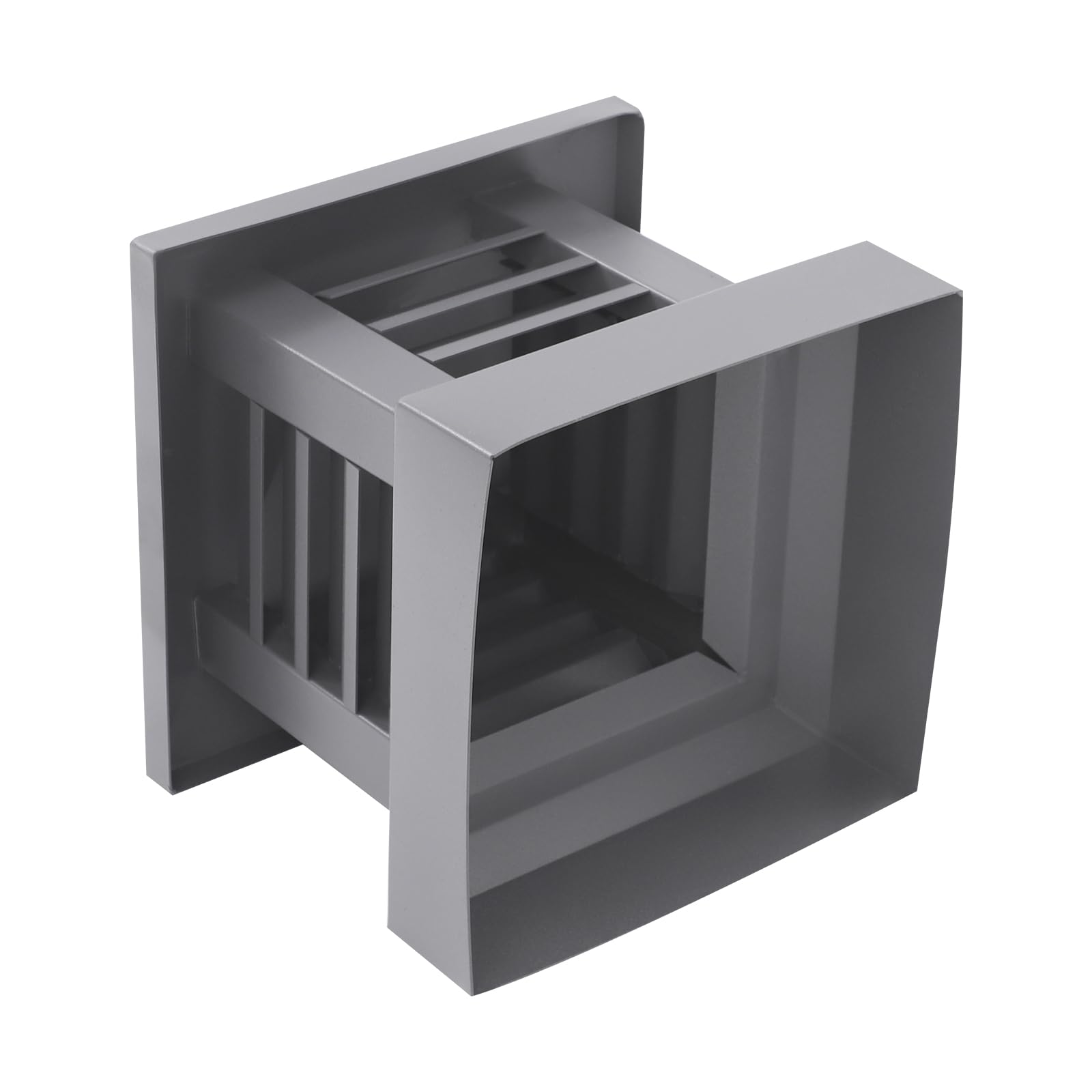 Cubierta de chimenea de aleación de aluminio, protección para pájaros y lluvia, con filtro de chispas para chimeneas y chimeneas, 25,5 x 25,5 cm, color gris oscuro
