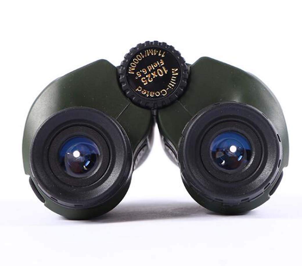 Telescopio/prismáticos compactos 10x25 para Adultos, binoculares FMC Paul, telescopio de visión Ajustable con Agarre Antideslizante para observación de Aves, Caza/código de Producto: WXJ-582