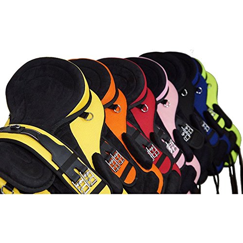German Riding Sattel Expert - baumlos (schwarz rot)