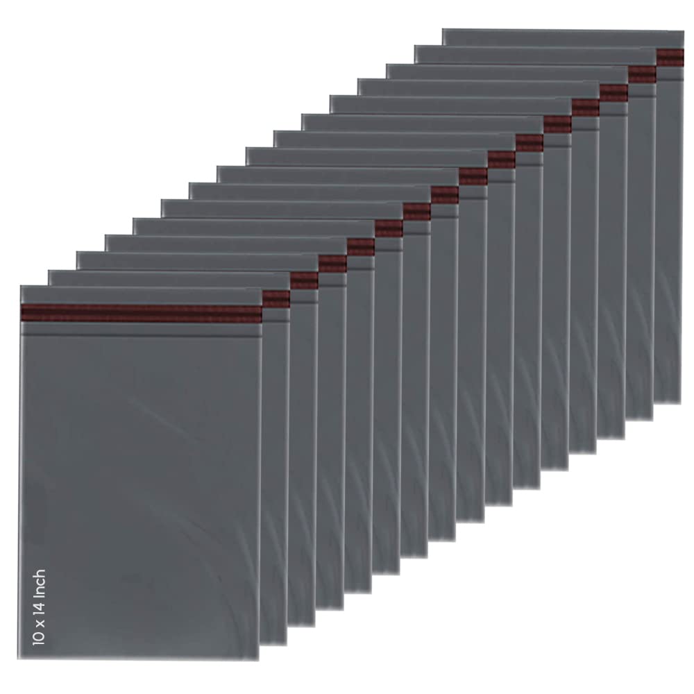 1ABOVE 50PK Grey Mailing Poly Postal Self Seal Bags Postage Packaging Assorted Mailers Posting Shipping Post Parcels Package Bags (10X14)