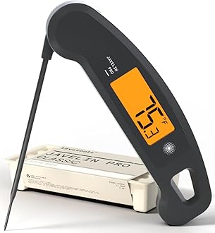 Lavatools Javelin Pro Duo Limited Edition 002 Ambidextrous Backlit Instant Read Digital Meat Thermometer (Stealth Ink)