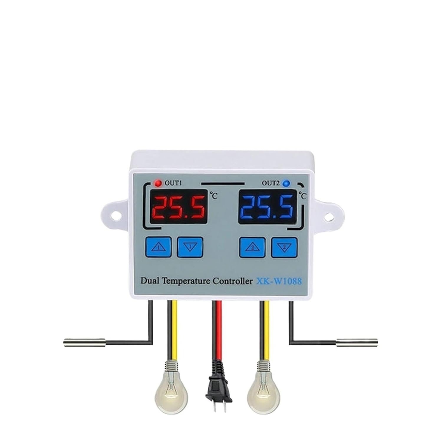 XK-W1088 W1099 LED Digital Heating Thermostat Temperature Meter Controller Thermometer 220V Aquarium Incubator Thermoregulator(W1088 DC 12V)