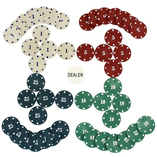 Image of Go Hooked Professional Poker Casino Set with 100 Dual-Toned Gaming Tokens & Dealer Button | Metal Carry Case | Adult Card Games, Parties & Game Nights