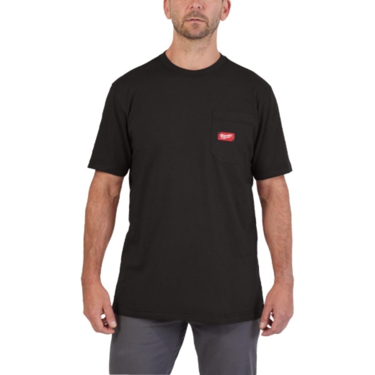 Camiseta de trabajo Milwaukee negra talla S transpirable y resistente