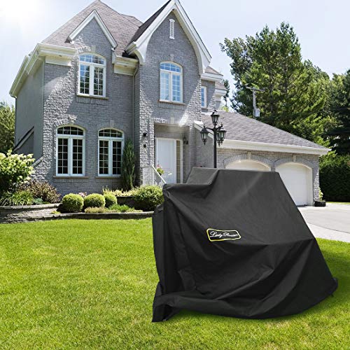 LadyRosian Lawn Mower Cover, 100% Waterproof Outdoors Heavy Duty 600D Oxford UV Protection Riding Lawn Tractor Cover Fits Decks up to 54\"