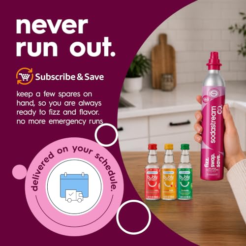 Image of SodaStream Quick Connect CQC 60L Co2 Stock-Up Bundle with Bubly 3-Pack