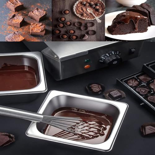 Macchina di tempera del cioccolato 1200W - Temperatura regolabile 30℃~85℃, fonditore commerciale per cioccolata calda per il riscaldamento e la fusione di cioccolato, latte, panna, zuppa