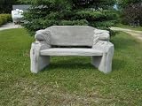 SVJ Creative Designs Concrete Eagle Bench in Two Tone Brassy Bronze Finish