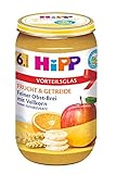 ohne Konservierungsstoffe HiPP Feiner Obst-Brei mit Vollkorn, 6er Pack (6 x 250 g)