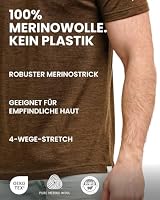 Merino.tech 100% Merino T-Shirt Herren Kurzarm Sport & Outdoor (XX-Large, Rainforest Green) – Ansicht 4