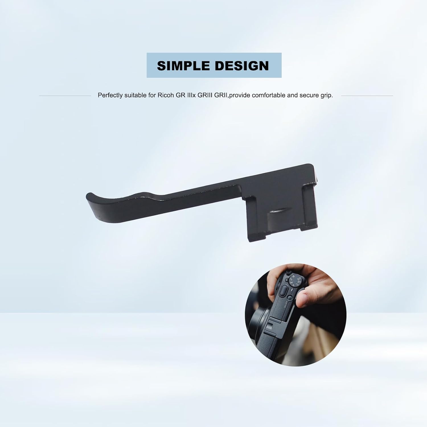 Thumb Grip for Ricoh GR IIIx GR III GR3x GR3 GRII Camera,Metal Camera Thumbs Up Rest Hand Grip