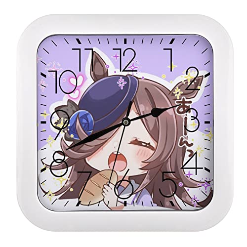 ウマ娘 掛け時計 静音 連続秒針 壁掛け時計 掛時計 クロック 時計 壁掛け ホワイト クロック 掛け時計 おしゃれ 北欧 電波