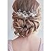 Produktbild Unicra Silberhochzeit Blume Haarnadeln Braut Kopfschmuck Hochzeit Haarteile Zubehör für die Braut (3er Pack) (Silber)