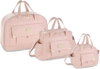 Kit Maternidade Delicata Rosé com 3 peças, Fazendo Arte, Rosé, pacote de 3
