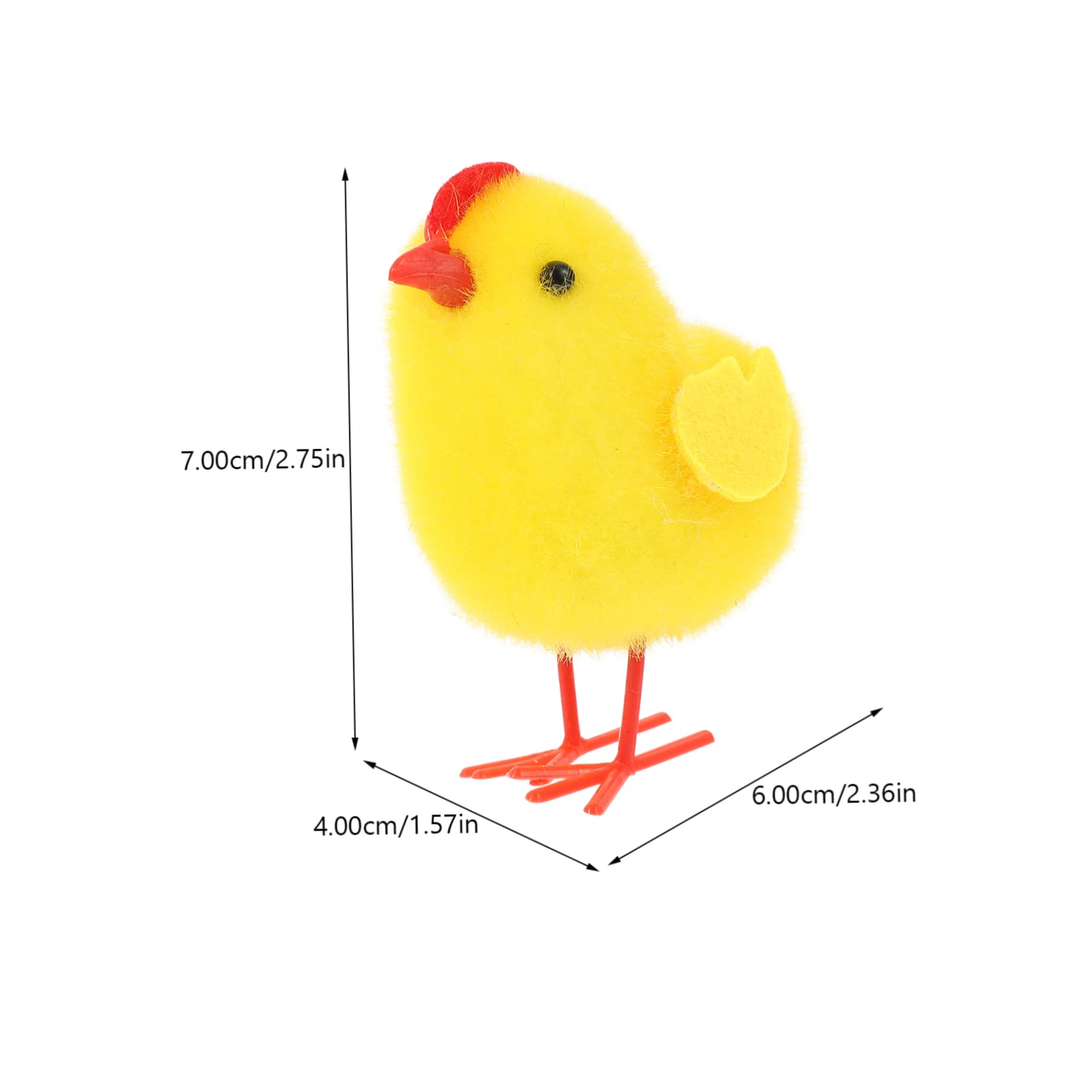 Zerodeko 30 Pz piccolo ornamento di pollo giallo pulcini di pelliccia di pasqua finti pulcini pasquali giocattoli per bambini il decorazioni di pollo pasquale
