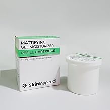 SkinInspired Mattifying Gel Moisturizer Refill Cartridge | Oil-Free Lightweight Hydration for Oily & Acne-Prone Skin | With Zinc PCA & Fucogel | Eco-Friendly & Cost-Saving Cartridge | 50g