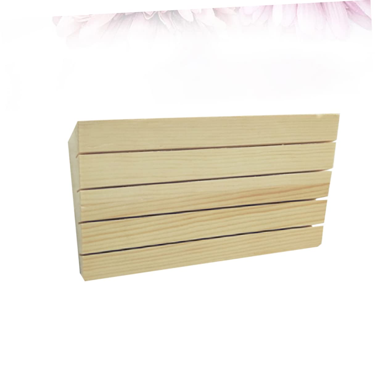 ifundom Wooden Base Playing Card Holders Deck Stand Card Holders for Playing Cards Playing Wood Base Decor 15x8x6cm Burlywood