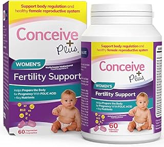 Conceive Plus Fertility Support For Women - Myo-Inositol, Folic Acid, D3, Zinc, Vitamins, Prepare For Pregnancy, Conception Supplement (60 Caps)