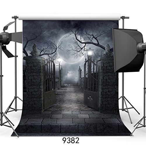Sjoloon Halloween Backdrop Vinyl Photo Background Halloween Photography Backdrop Moon Night Backdrop Studio Props 9382(5X7Ft) #TOP1