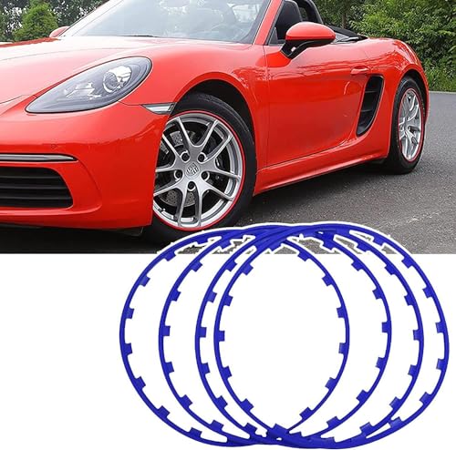 LeaHy Car Wheel Rim Protectors, for BMW,16-21Inch? Wheel Car Hub Protector Ring, Anti Scratch Anti Scratch Car Retrofit Trim Kit(Color:Blue,Size:20in)