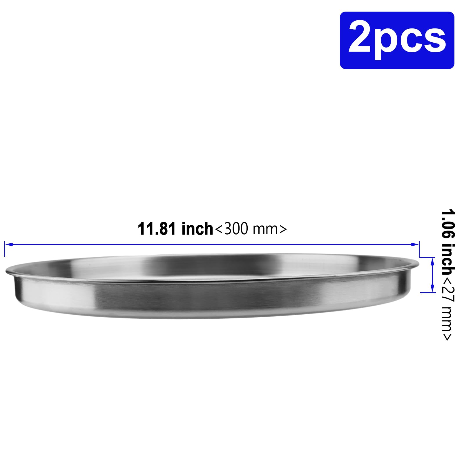 Set van 2 Ronde Pizzaplaten met Antiaanbaklaag - Perfect voor Pizza en Tarte Flambée -... | bol