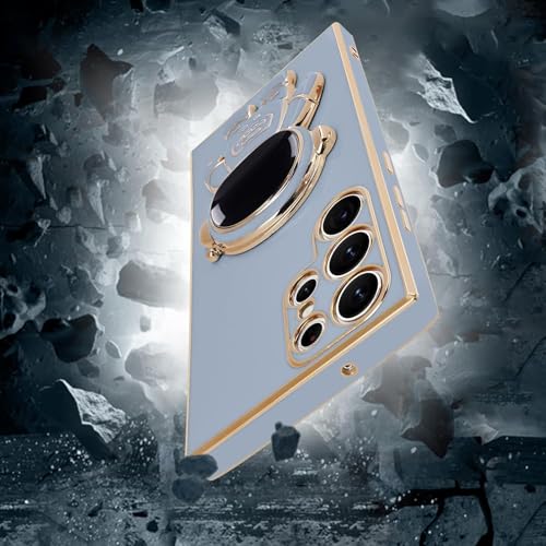 Image of for Samsung Galaxy S24 Ultra 5G Case Cute 3D Astronaut Stand Design Camera Protection Shockproof Soft Back Coverfor Samsung Galaxy S24 Ultra 5G (Blue)