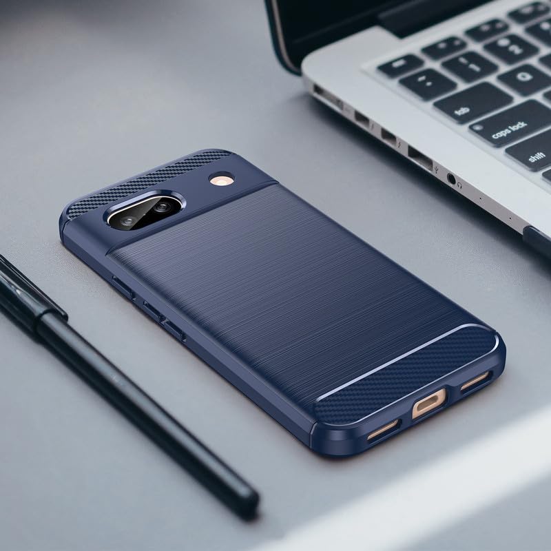 Image of Basic Case for Google Pixel 8A (Carbon Fibre Blue)
