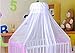 Cdycam Baby Infant Toddler Bed Dome Cots Mosquito Netting Hanging Bed Net Mosquito Bar Frame Palace-Style Crib Bedding Set (White Mosquito Netting Only, Without Stand)