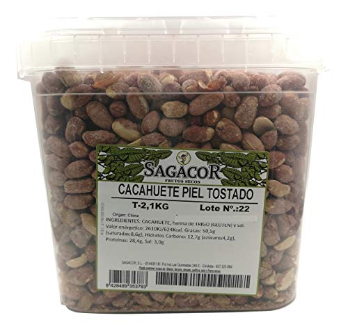 Cacahuete Piel Tostado - SAGACOR - Cubo 2.1 kg