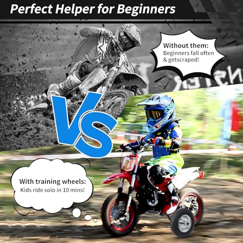 Image of Tayizoo Dirt Bike Training Wheels,Compatible with honda CRF50 XR50 Z50 Z50R yamaha PW50 TTR50 razor MX350 MX125 MX400 etc most 50CC 49cc Dirt Bike 1 Set