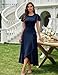BeryLove Women Formal Party Dresses Flutter Short Sleeve Wedding Guest Cocktail Long Evening Dress S007 Z-Navy XL
