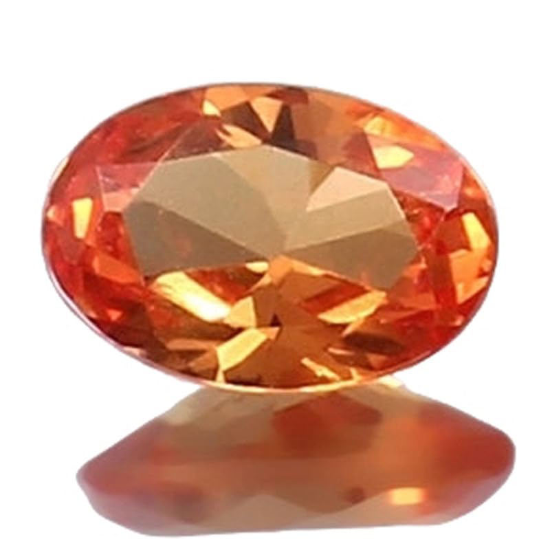 Saphir Padparadscha de forme fine ovale 6x4 mm pour bague artisanale et pendentif