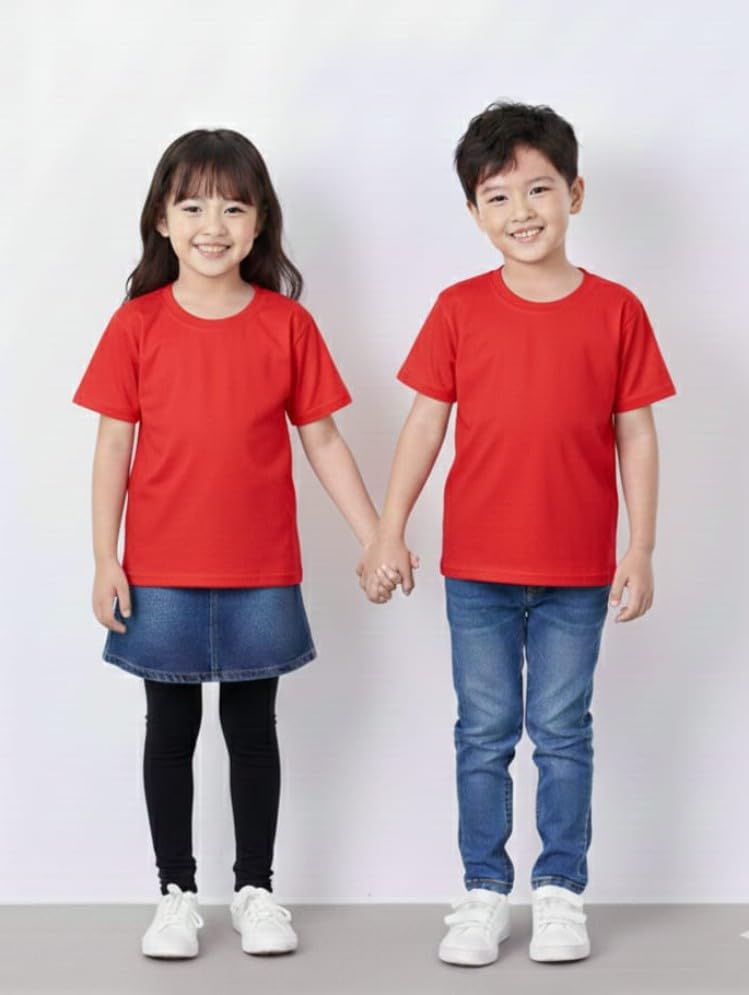 Image of Tshirt for Boys /Girls Unisex Casual Round Neck Half Sleeve Cotton Unisex Kids T Shirts