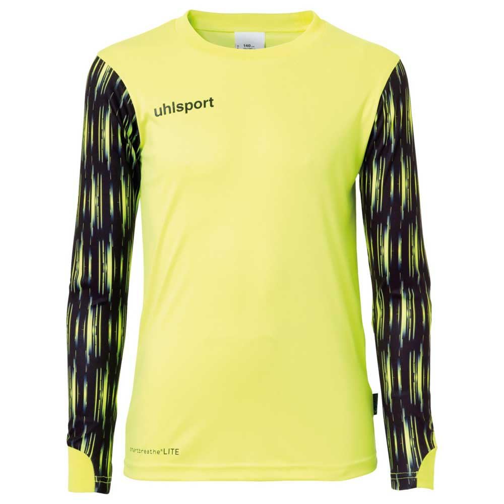 uhlsport GOALKEEPER SET Junior, młodzieżowy bramkarz, zestaw do piłki nożnej, wyściełanej koszulki i spodni, kompletny zestaw dla młodzieży Mężczyźni Uhlsport Reaction Goalkeeper Set Junior