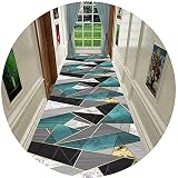 Alfombras Alfombra de pasillo con motivos geométricos Corredores de alfombra antideslizantes extralargos para pasillo cocina entrada alfombra antifatiga personalizable ( Color : A , tamaño : 0.6*3m )