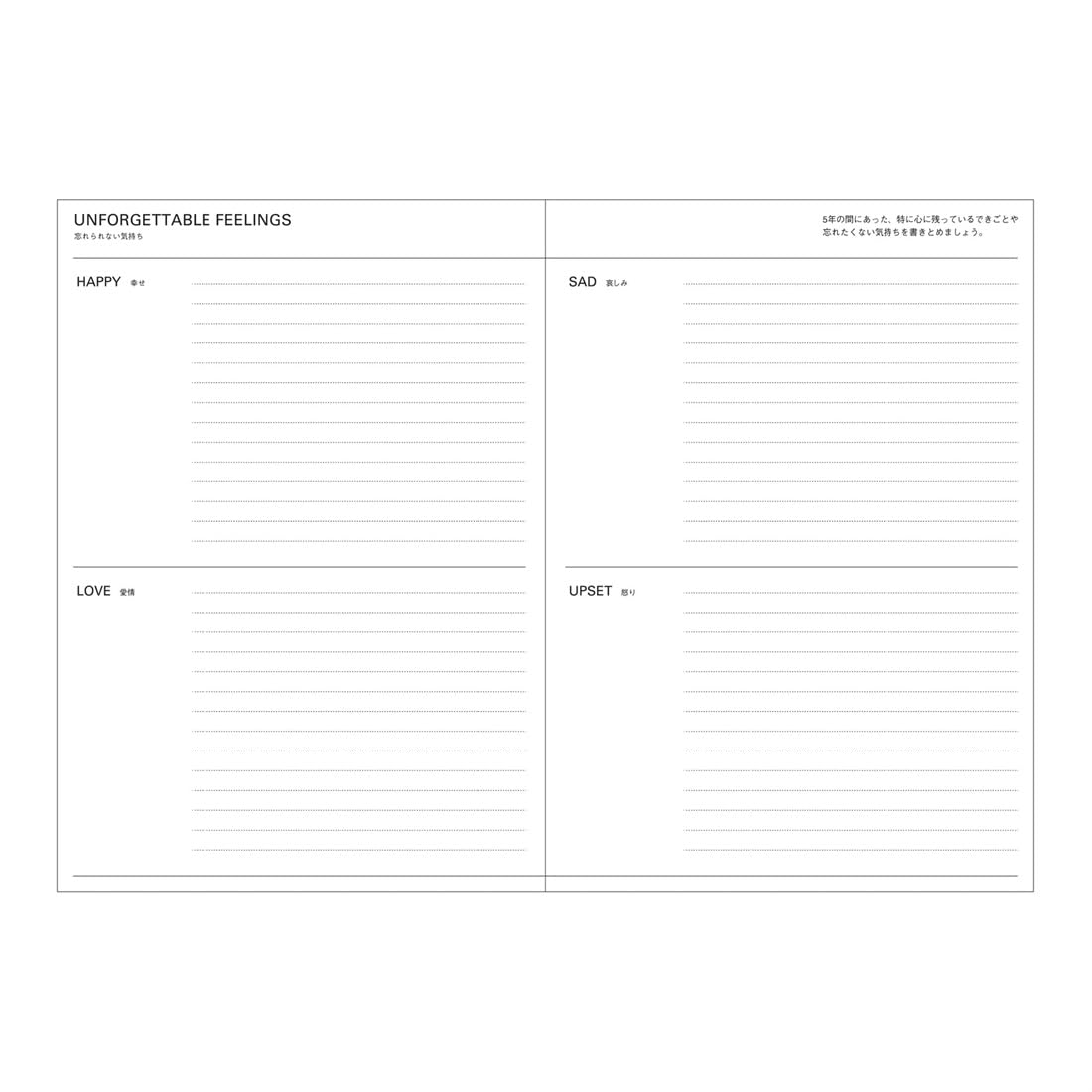 MARK'STYLE 5-Year Journal – Undated Mindful Diary for 5 Years of Entries with Goal Tracker, Memory & Photo Pages, and Inspirational Quotes (Navy)