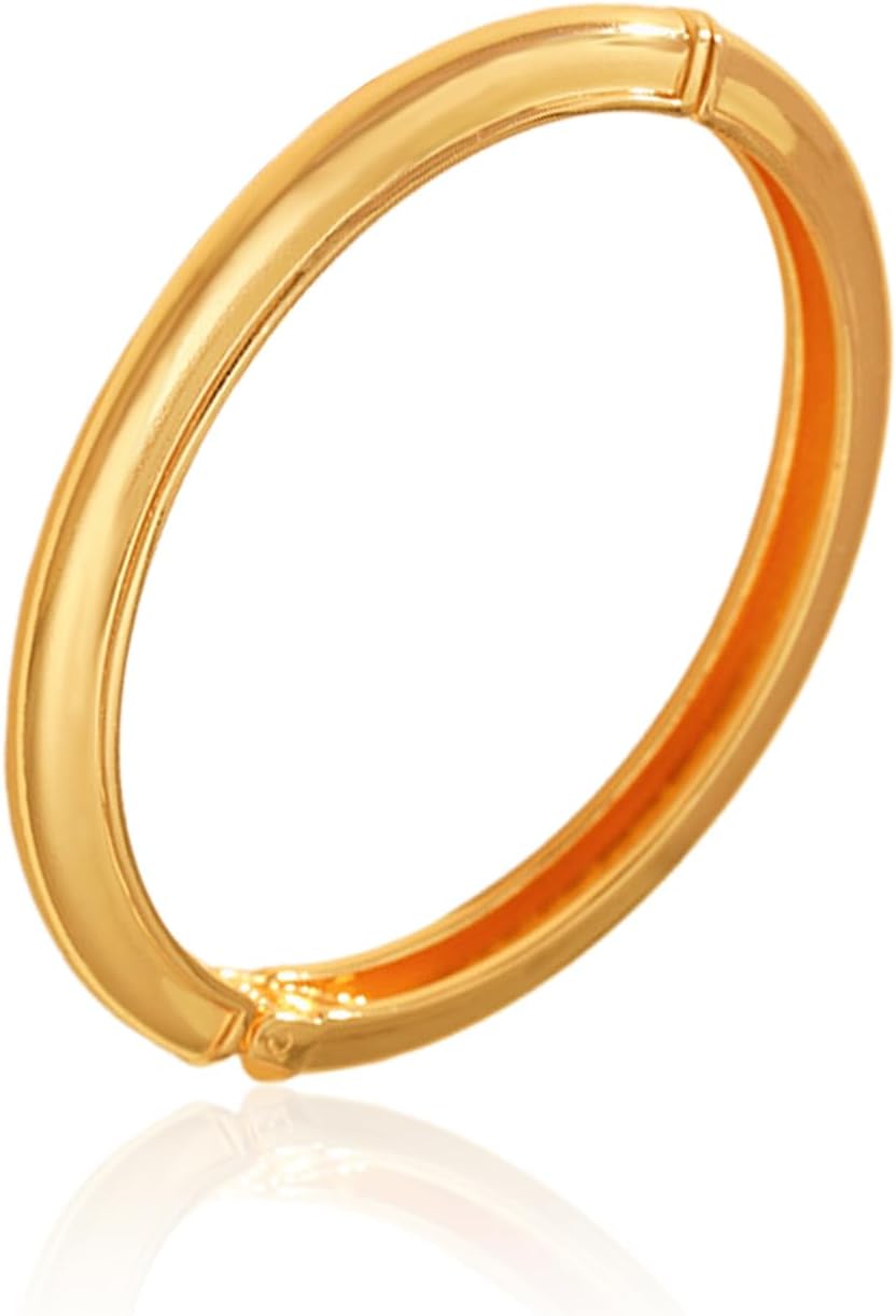 YMBYCM Chunky Gold-plated Bangle Bracelets for Women Trendy Wide Chunky Cuff Bracelets Hammered Irregular Wrist Cuff Wrap Bracelet