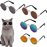 Design: ogni paio di occhiali da sole (tranne le lenti nere) con lenti per occhiali riflettenti; Diversi colori delle lenti possono essere visti con una luce diversa, il tuo animale domestico avrà un aspetto elegante e alla moda.