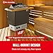 Happybuy 9KW Electric Sauna Heater, Steam Bath Stove with Built-In Controls, 3h Timer & Adjustable Temp, For 317-459 Cubic Feet, Home, Hotel, Spa, Shower Use, 220V