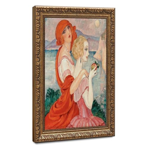 Impression sur toile Gerda Wegener pour habiller un mur vide avec un cadre suspendu chic
