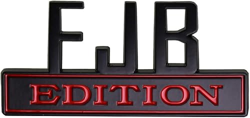 Miniatura 4 de 2 piezas de emblemas de la edición FJB para parachoques de automóvil, insignia de repuesto con adhesivo fuerte 3M (negrorojo)