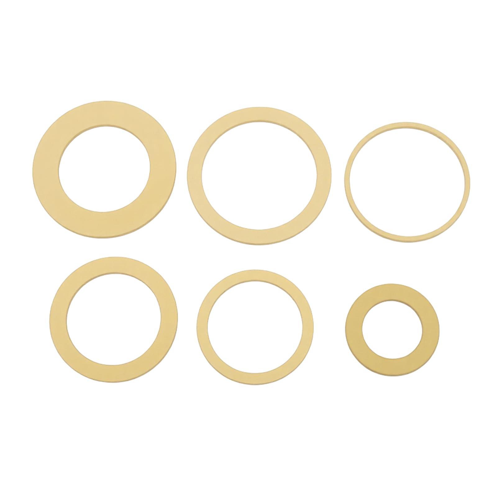 LT Easiyl 6pcs Saw Blade Bushing Brass Adapter Ring 25.4x20mm 25.4x16mm 22x20mm 22x16mm 20x16mm 16x10mm Saw Blades Brass Bushing Washer