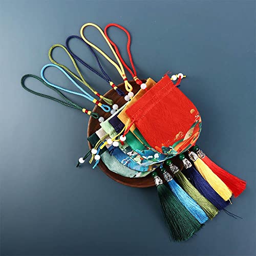 Bolsa de tela estilo antiguo para sachet con cordón miniatura 4