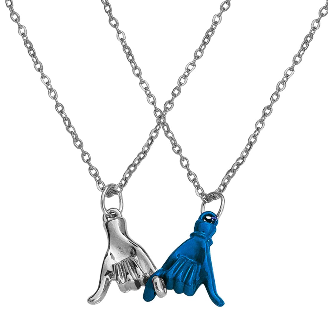 Pinky Promise for Couples Best Friends Necklace Silver And Red Stainless Steel Pendant Chain For Men And Women-image-22