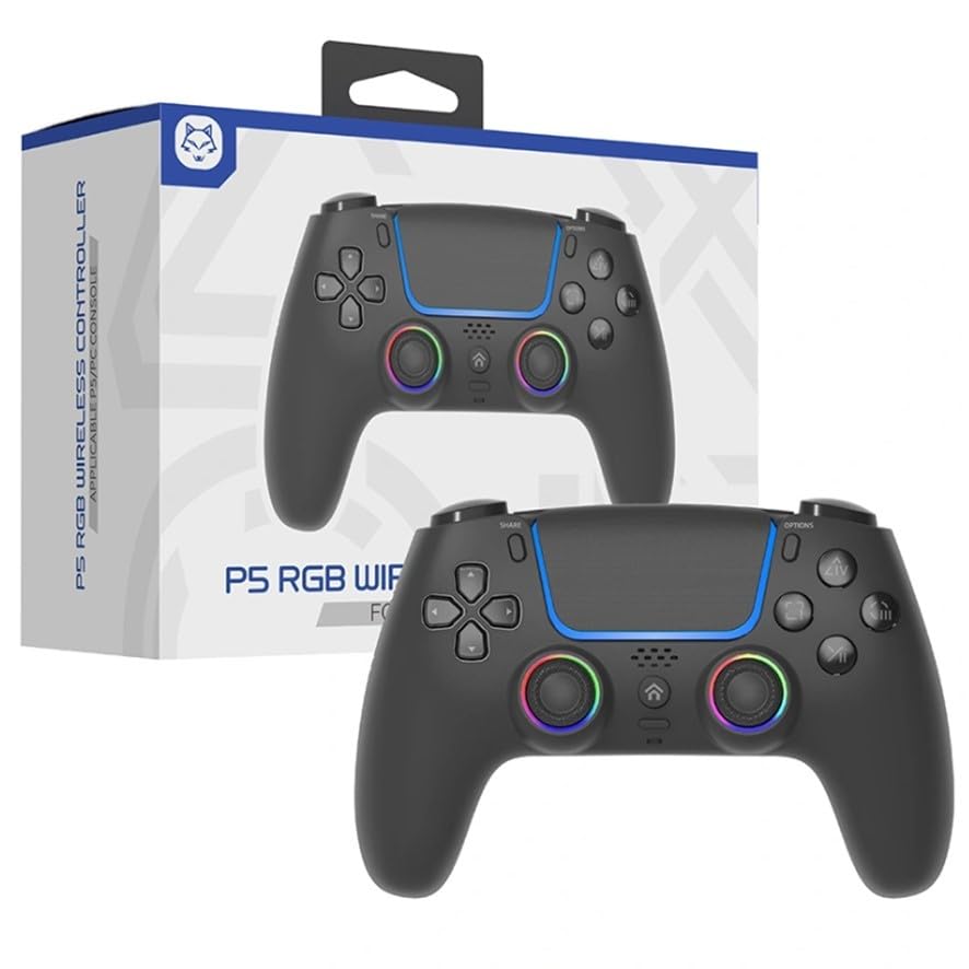 Mando inalámbrico compatible con Play Station 5 PS5 touchpad táctil color negro