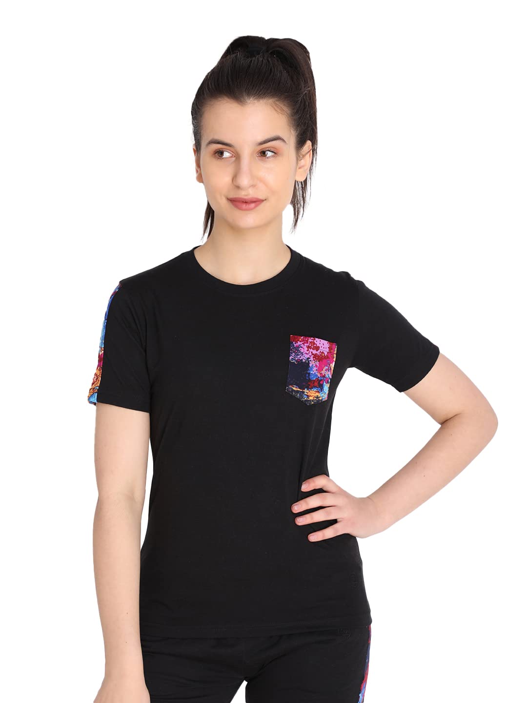 chkokko Women's Cotton Round Neck Regular Fit T-Shirt Half Sleeves-picture-45