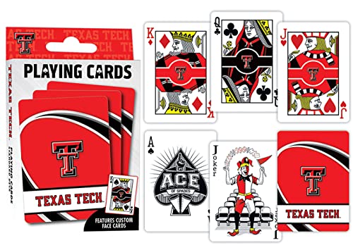Image of MasterPieces Family Games - NCAA Texas Tech Red Raiders Playing Cards - Officially Licensed Playing Card Deck for Adults, Kids, and Family