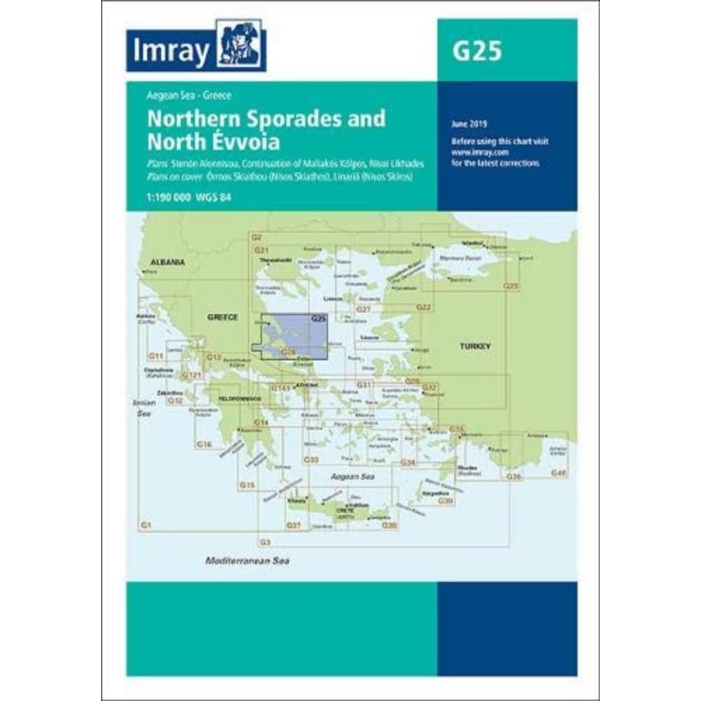 Imray Chart G25: Northern Sporades and North Evvoia (G Series): Aegean Sea - Greece