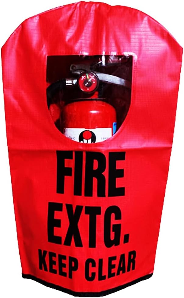 (10 Pack) Outdoor Fire Extinguisher Cover with Window, Medium, 25" x 16 1/2" For 10Lb To 20Lb Fire Extinguishers