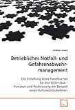 queckenstedt  Betriebliches Notfall- und Gefahrenabwehrmanagement: Die Erstellung eines Handbuches für den Krisenstab - Konzept und Realisierung am Beispiel eines Automobilzulieferers